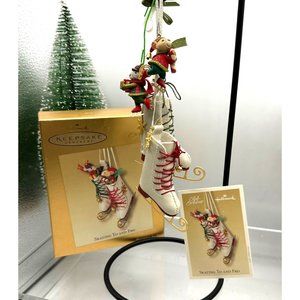 Hallmark Keepsake Ornament Skating To and Fro 2003 Christmas Holiday Mouse